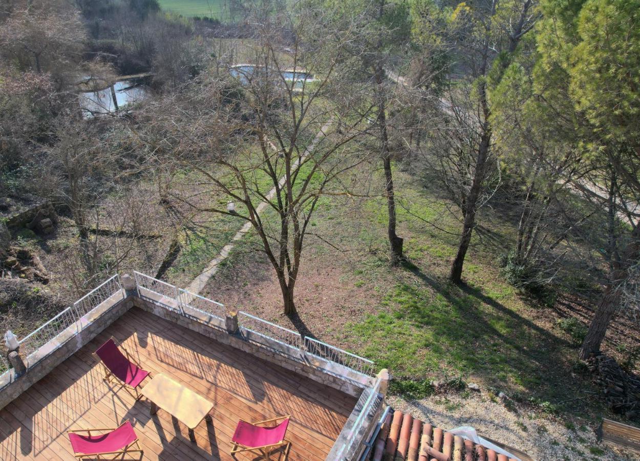 Grand Gite Les Cabanes De Fallot Pour 19 Personnes - Piscine Naturelle L'isle-Bouzon Dış mekan fotoğraf