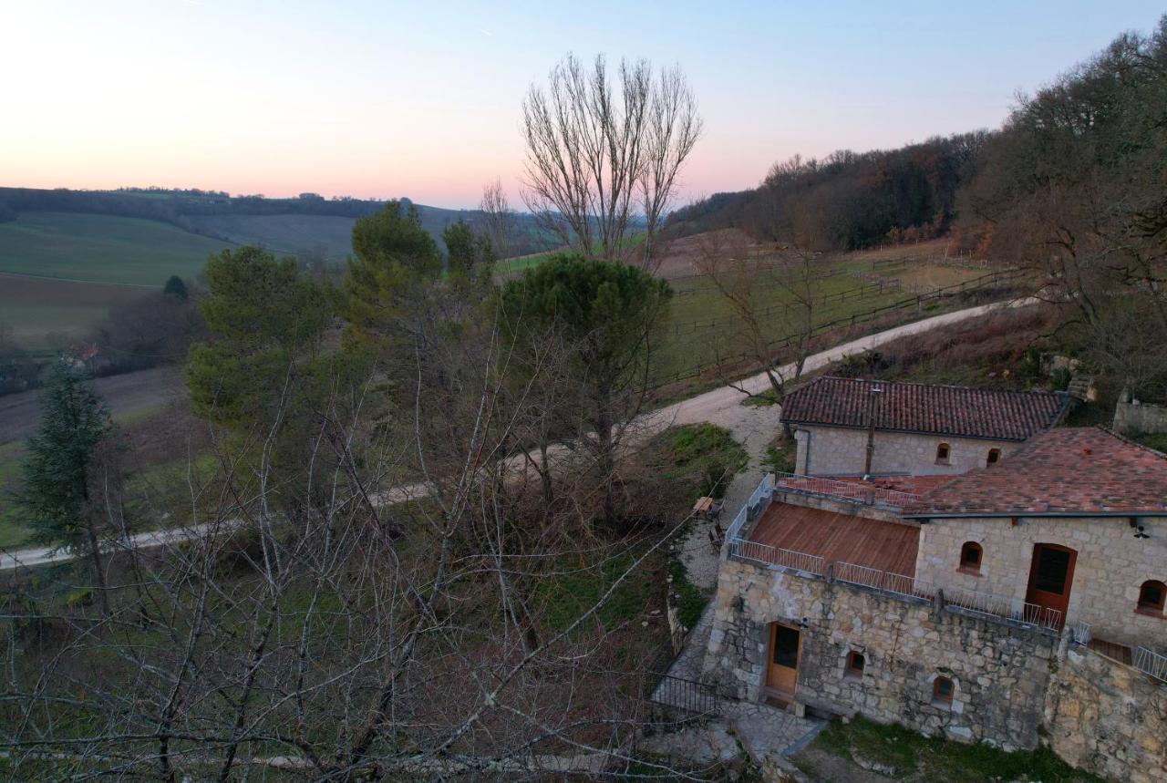 Grand Gite Les Cabanes De Fallot Pour 19 Personnes - Piscine Naturelle L'isle-Bouzon Dış mekan fotoğraf